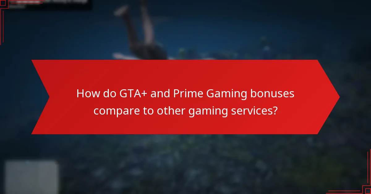 How can I claim GTA+ Prime Gaming bonuses?
