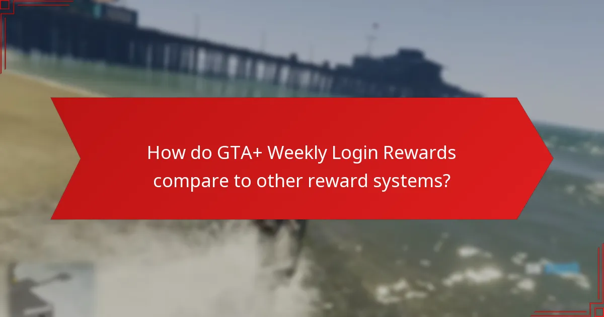 What types of gifts are offered in GTA+ Weekly Login Rewards?