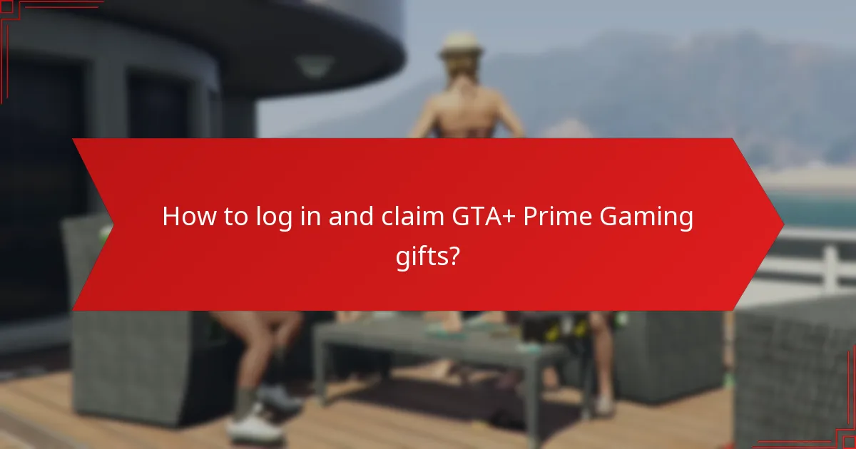 How to log in and claim GTA+ Prime Gaming gifts?