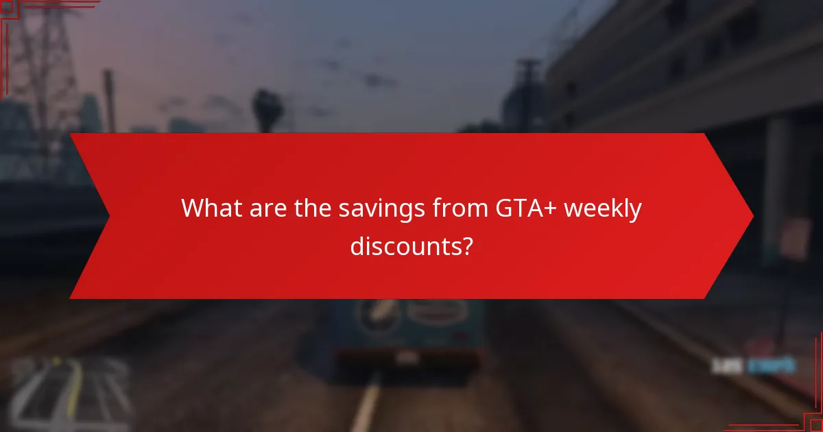 How frequently do GTA+ weekly discounts change?